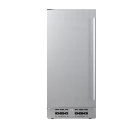 15 Inch Wide 33 Cu Ft Compact Refrigerator With LED Lighting And Left Swing Door